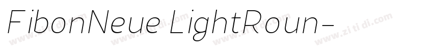 FibonNeue LightRoun字体转换